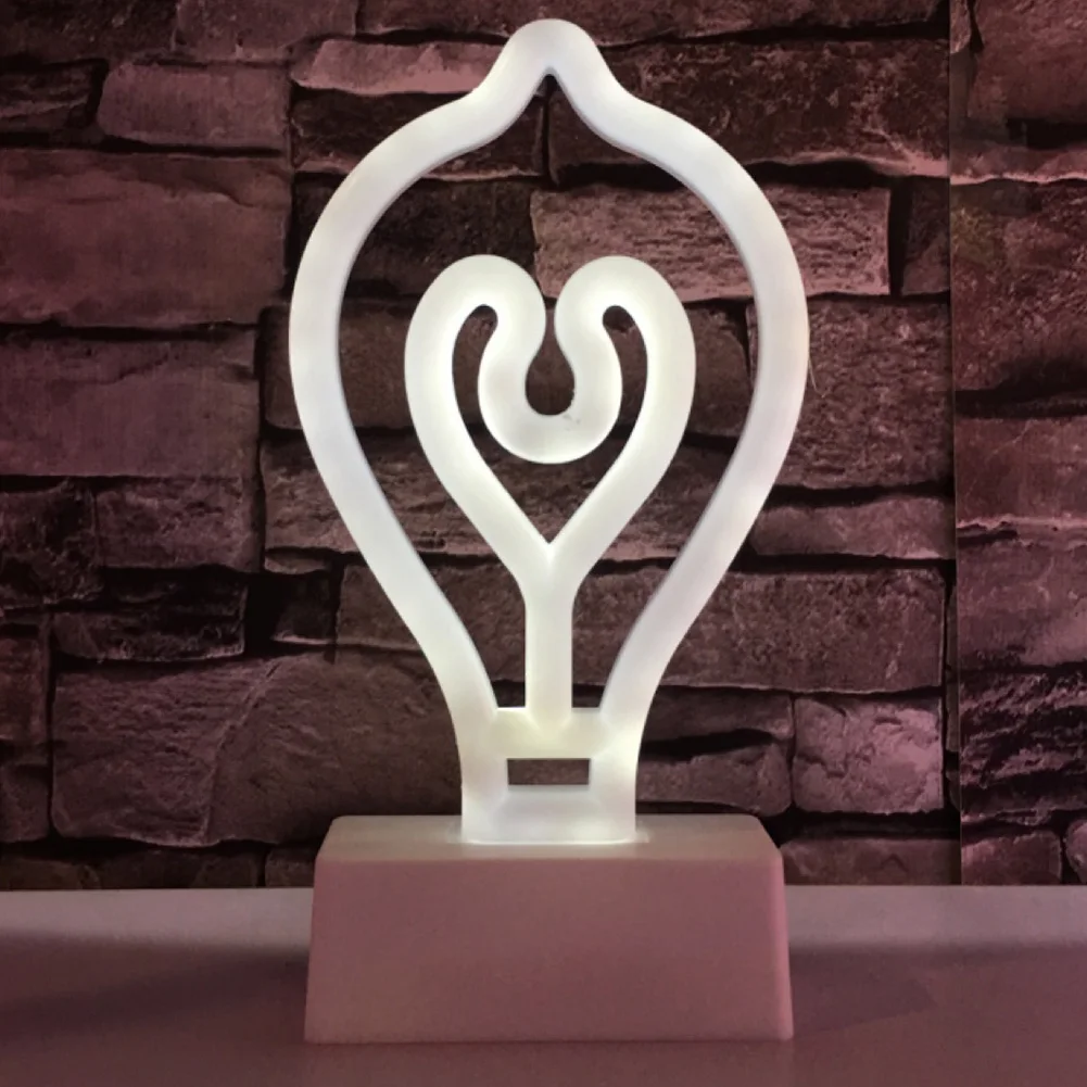 Bulb Shape Настенный неоновый свет светильник комната стены на день рождения светодиодный неоновый светильник Искусство настенные декоративные настольные лампы для вечерние Бар Декор витрину слова неоновые знаки - Мощность в ваттах: Bulb Shape