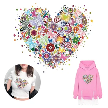 

Butterfly Thermo Stickers For clothes flower patch Iron On Transfer Vinyl Patches For Clothes Transfer Vinyl Stickers Striped