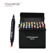 TouchFIVE arte marcador 168 colores Alcohol de doble cabeza rotulador para bocetos para dibujo escolar marcador de animación, la escuela suministros
