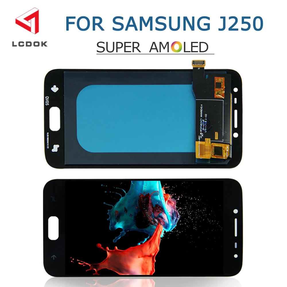 Супер AMOLED lcd для samsung Galaxy J2 Pro J250 J250F J250H lcd дисплей кодирующий преобразователь сенсорного экрана в сборе панель Pantalla