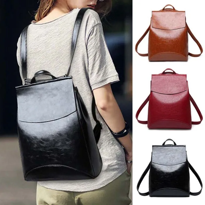 Модный женский рюкзак, Молодежный кожаный рюкзак для девочек-подростков, школьная сумка, Лучшая распродажа-WT