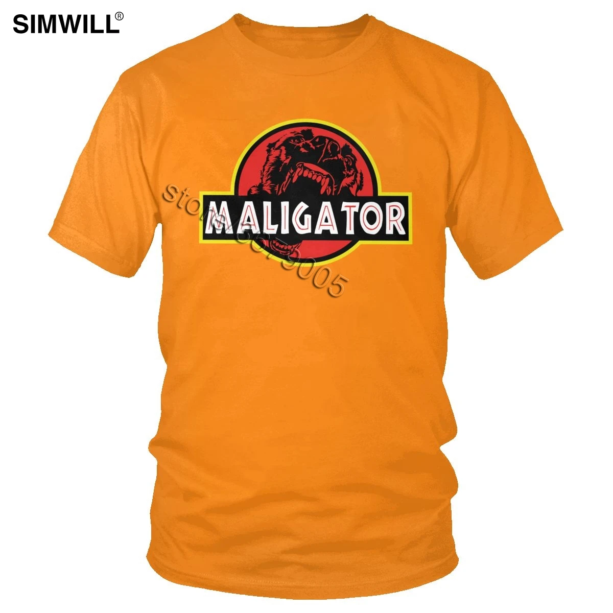 Мужская футболка Maligator из чистого хлопка, Бельгийская овчарка, малинуа, футболки с коротким рукавом и круглым вырезом, графические футболки, большие размеры - Цвет: Оранжевый