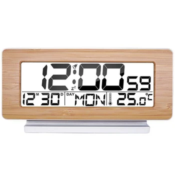 

Hot Thermometer Digital Alarm Clock Thermometer Weather Station LCD Indoor Office Table Snooze Electronic Clock