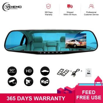 

3-10“ 1080P FHD Touch Screen Car Driving Video Recorder Car Mirror Dvr Dual Lens Stream Media Night Vision Rear View Dash Cam