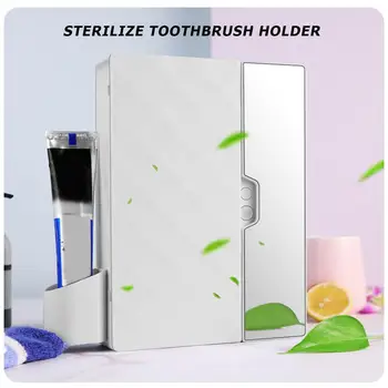 

Bathroom Ultraviolet Toothbrush Sterilizer Holder Toothpaste Squeezer Dispenser Easy To Drain To Prevent Cross-Infection