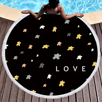 

Nordic Geometry Summer Beach Towel Summer Microfiber Yoga Strandlaken 150cm Towel Bed Personalized Outdoor Home Decoration Large