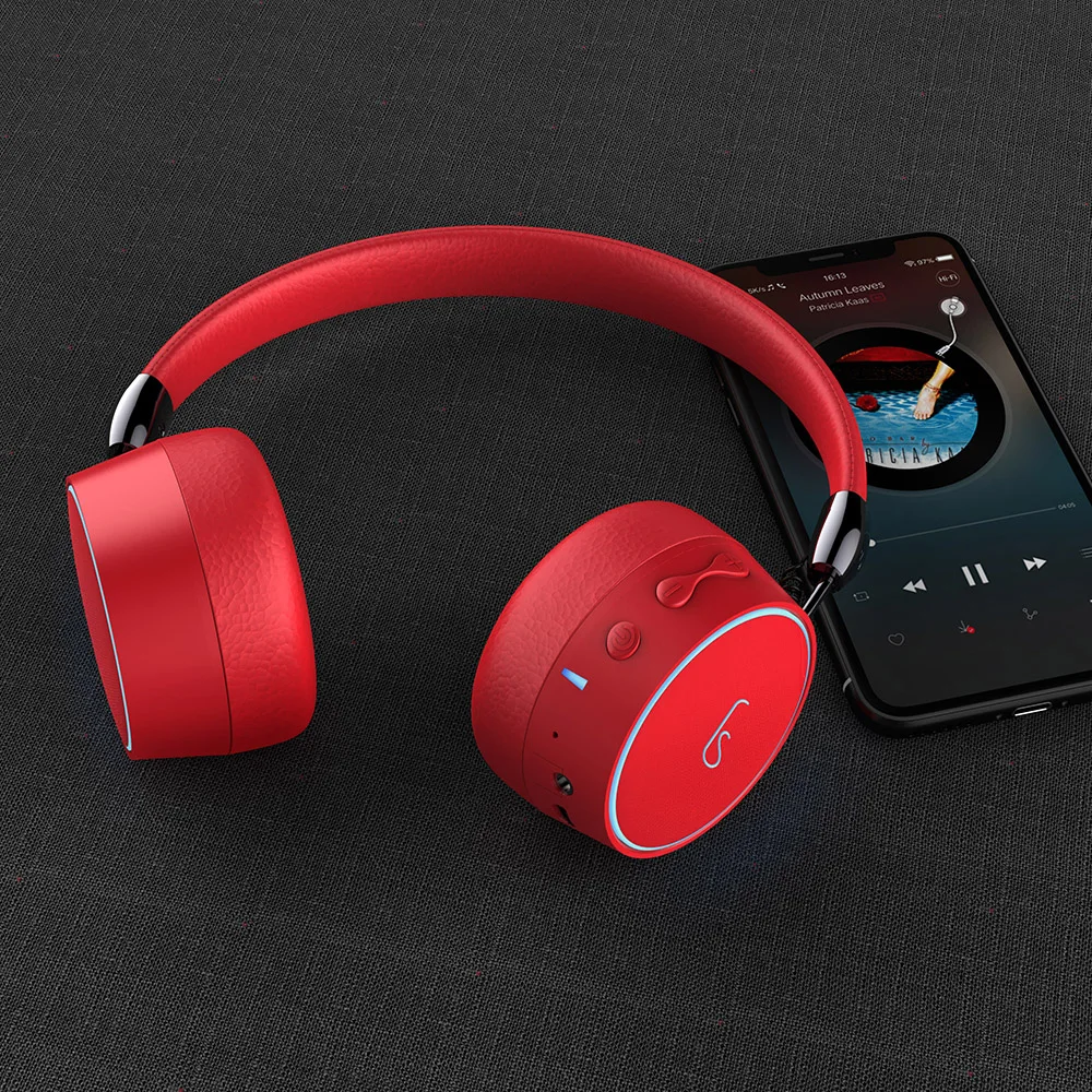 E95 беспроводные Bluetooth наушники складной светодиодный свет светящийся HiFi стерео глубокий бас гарнитура с микрофоном