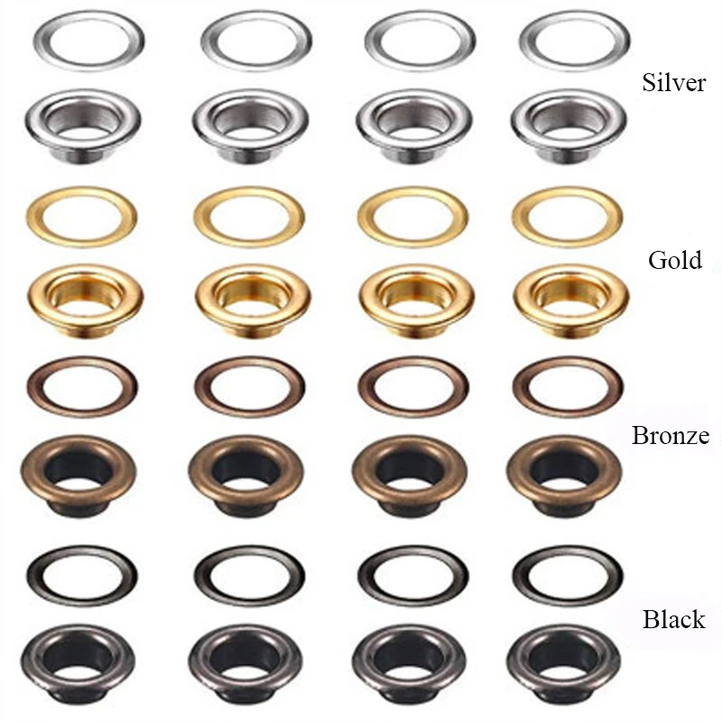 Leather Craft 100 Sets of 12mm 4 Color 10mm Copper Hole Mounting Eye Mold LeatherCraft for Luggage Windbreaker Backpack