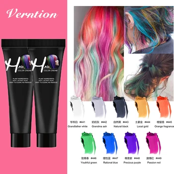 

Verntion Temporary Fashion Grey Hair Dye Permanent DIY Hair Color Wax Hair Colour Temporary Cream Gel Styling Unisex Hair Dye