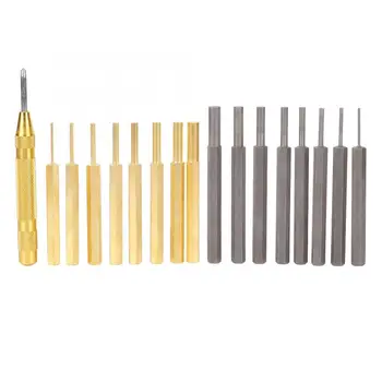 

18pcs Professional Carbon Steel Brass Punch Tool Kit Set Leather Craft Hand Tool Pin Punches Hammer Set Household Watch Maker