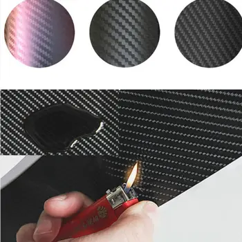 

5D Vehicle Car Sticker Glossy Carbon Fiber Roll Film Foil Waterproof Decorative Paper Wrap DIY Auto Car Accessories 50 X 200cm