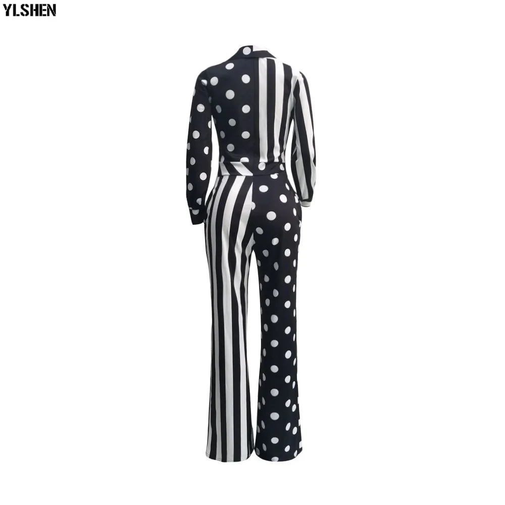 New African Dresses for Women Dashiki African Jumpsuit Clothes Fashion Print Dot Stripe Long Sleeve Ankara Africa Dress Clothing 06
