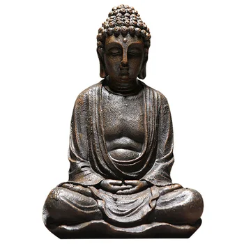 

Sitting Buddha Home Garden Statue Model Figure Ornament Sculpture Decoration