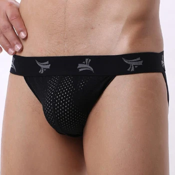 

Men's Sexy Elastic Jock Strap Underpants Breathable Briefs Low Rise Underwear