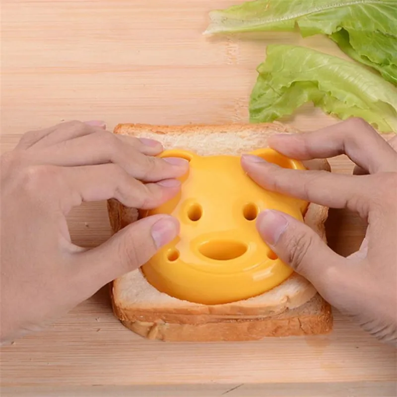 8*9 см желтая детская форма для вырезания сандвичей форма для студентов ланч хлеб форма медведя Симпатичные DIY сэндвич штамп режущий инструмент# Nu