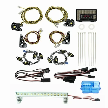 

LED Front Rear Lights + IC Lamp Group Headlight Kit for RC Crawler Trx4 RC Car Parts DIY Replacement Repair Accessories