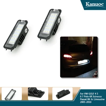 

2Pcs 18Led Car License Number Plate Light Limousine Rear TailLight For Skoda Superb Seat Altea XL Exeo Leon2 VW GOLF 4-7 Polo