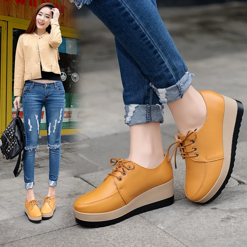 

Brand Autumn Spring Moccasins Women Flats Fashion Flat Platform Shoes Women's Loafers Ladies Slip On Shoes Female