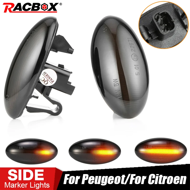 

Led Dynamic Turn Signal Side Marker Light Sequential Blinker Light For Peugeot 107 206 207 307 407 607 For Citroen C6 C5 C3 C2