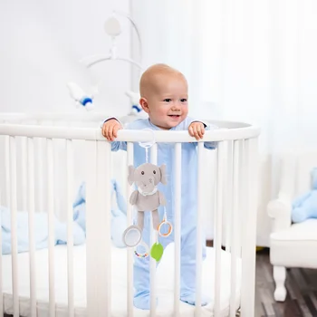 

1pc Plush Cartoon Toy Infant Rattle Toy Pacify Doll Infant Hanging Rattles