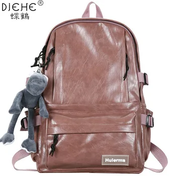 

Muti-Pocket Women Backpack PU Leather School Bag Backpacks for Teenage Girls Fashion College Student Back Pack Mochila Feminina