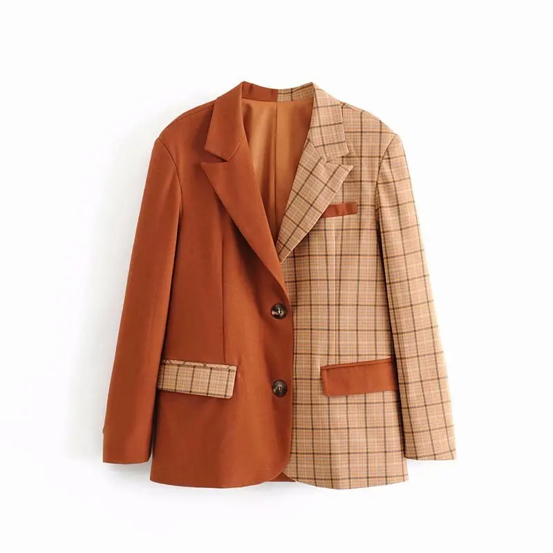 

Western Style 2019 Autumn WOMEN'S Dress Pattern Mixed Colors Suit Long Sleeve A8hs9437