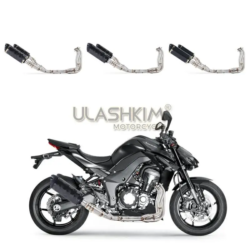 Полная выхлопная система мотоцикла без шнуровки для kawasaki Z1000 Z1000R Z1000J Ninja1000 2010- Модифицированная средняя Соединительная труба