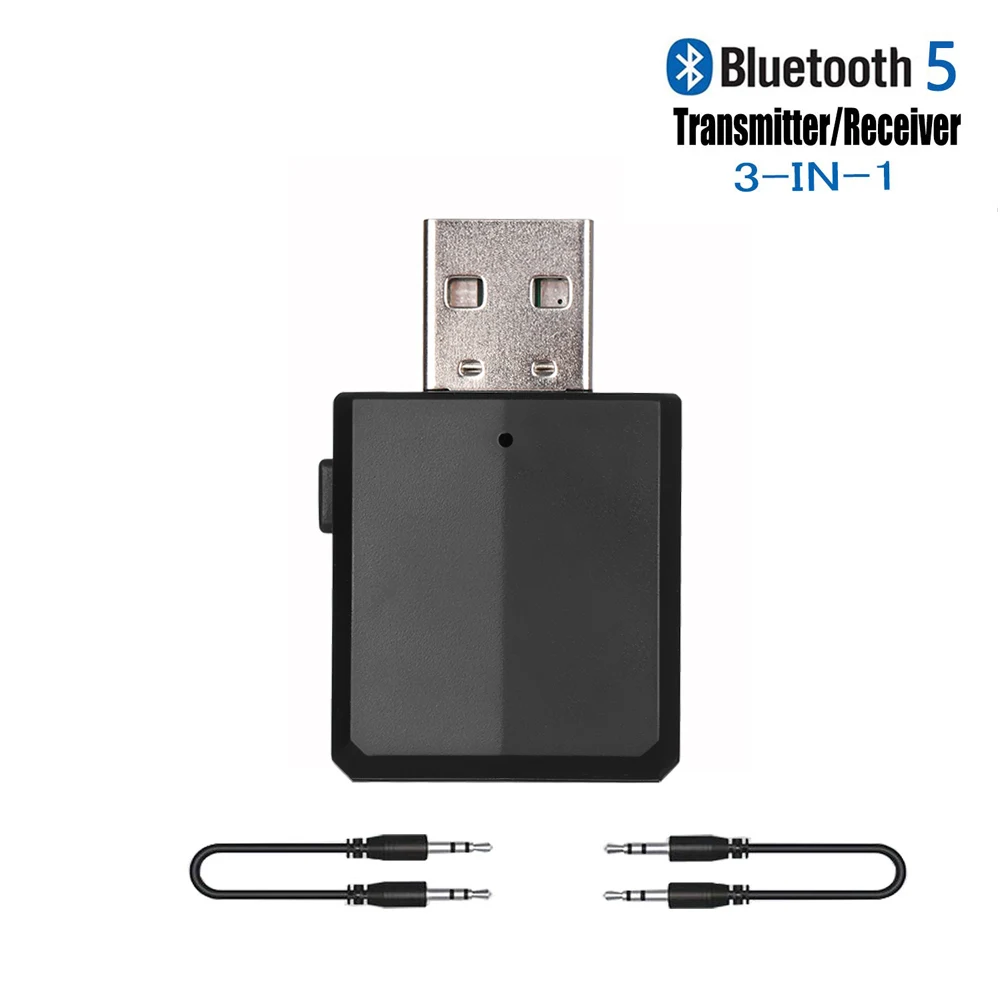 Для ТВ ПК наушники для дома стерео автомобиля HIFI аудио 3 в 1 USB Bluetooth 5,0 передатчик приемник адаптер EDR ключ 3,5 мм AUX