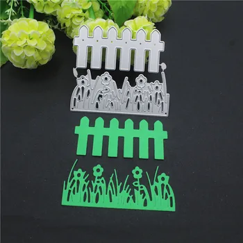 

Metal Cutting Dies For DIY Scrapbooking Fence Grass Embossing Decor Frame Stencil Stamps Paper Greeting Card Backdrop Template