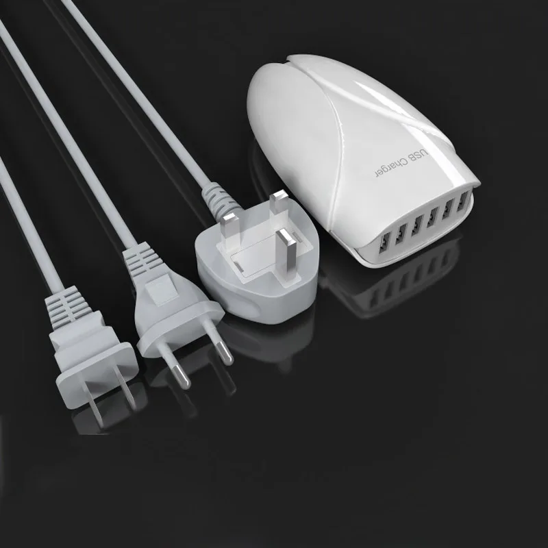 6 портов портативное зарядное устройство USB вилка адаптера питания для
