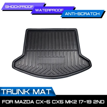 

For Mazda CX-5 CX5 MK2 2019 2018 2017 2nd Cargo Liner Boot Tray Rear Trunk Cover Matt Mat Floor Carpet Kick Pad Mud Non-slip Mat