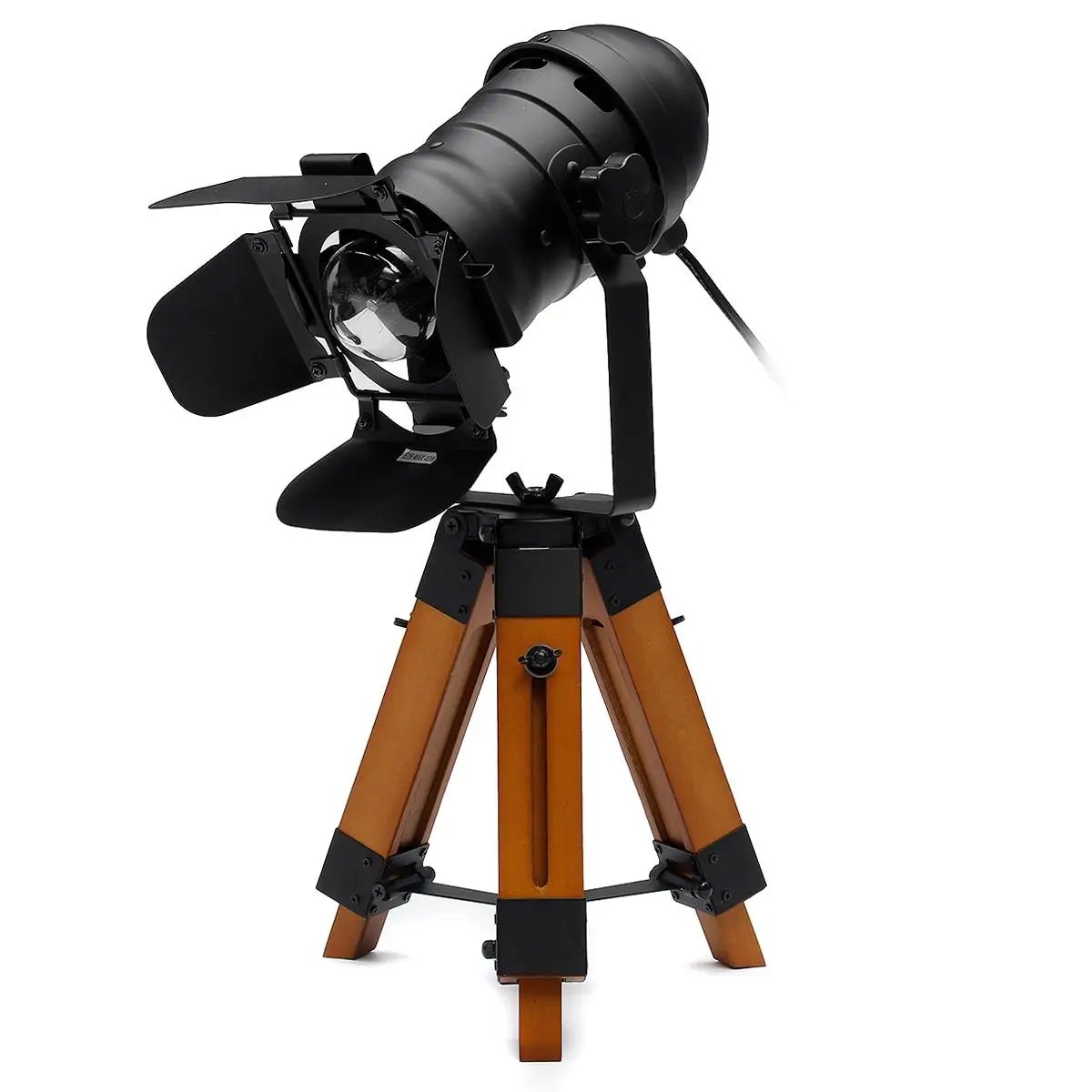 

85-265V E27 Adjustable Table Lamp Vintage Wooden Tripod Floor Lamp Bedroom Desk Reading Night Light Decor Height Adjustable