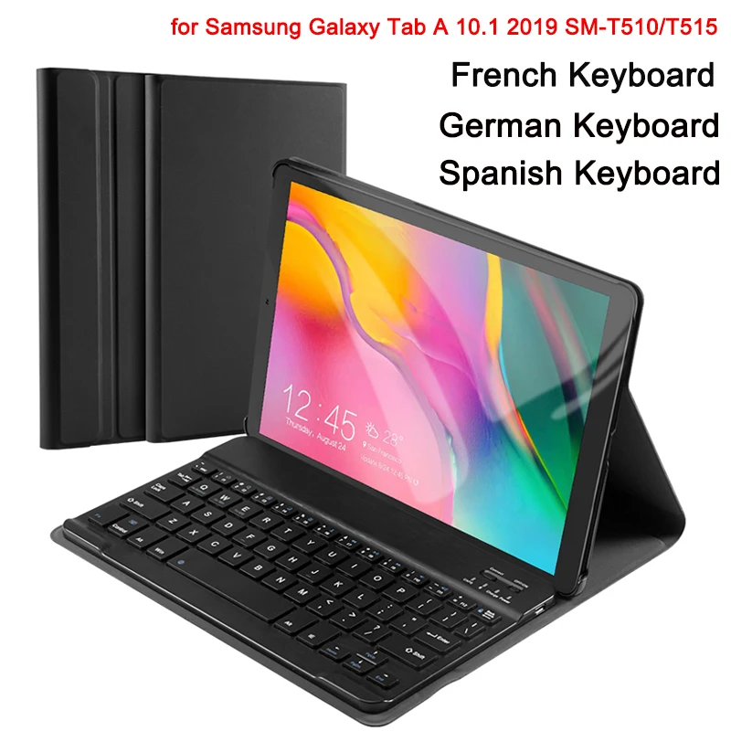 Испанская/Французская клавиатура для Samsung Galaxy Tab A 10 1 2019 SM T510/T515 немецкая Bluetooth с