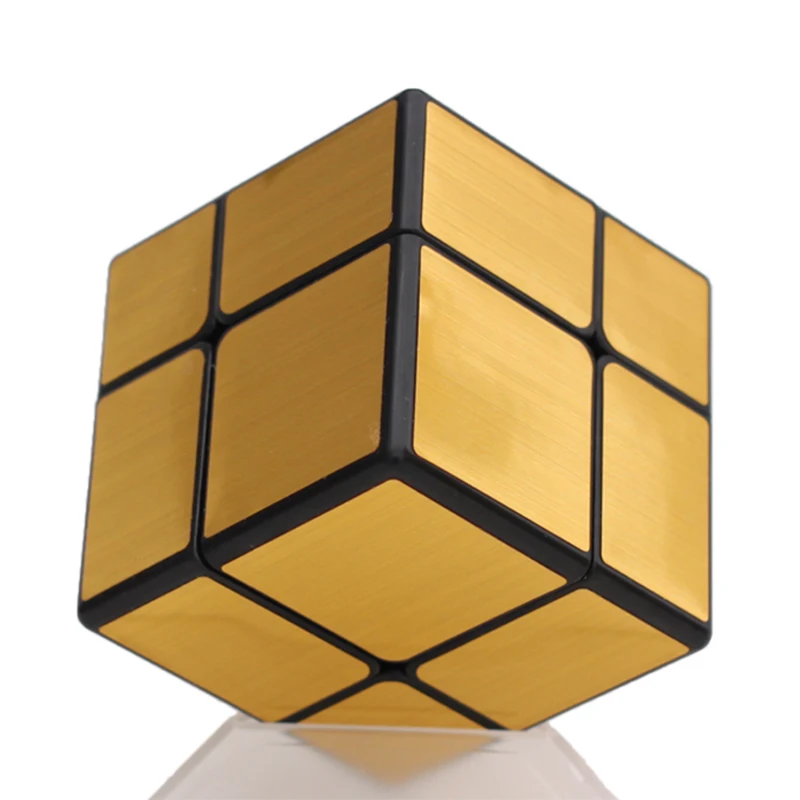 2X2 silver Qiyi 3x3 волшебный зеркальный куб головоломка 3x3x3 2x2 Серебристые золотистые наклейки кубики скорости профессиональные обучающие игрушки для детей подарок - Цвет: 2X2 silver