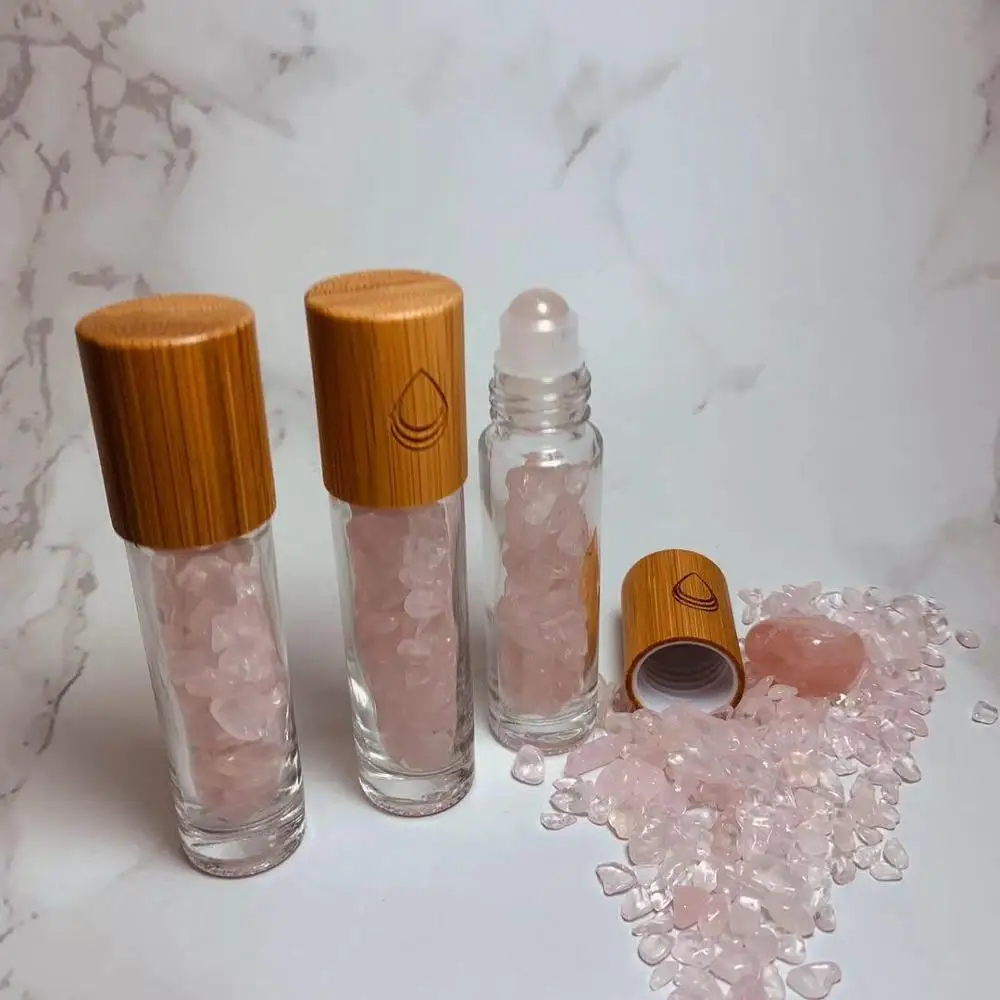 10 мл стеклянные розовые кварцевые хрустальные камни эфирные масла doterra массажные