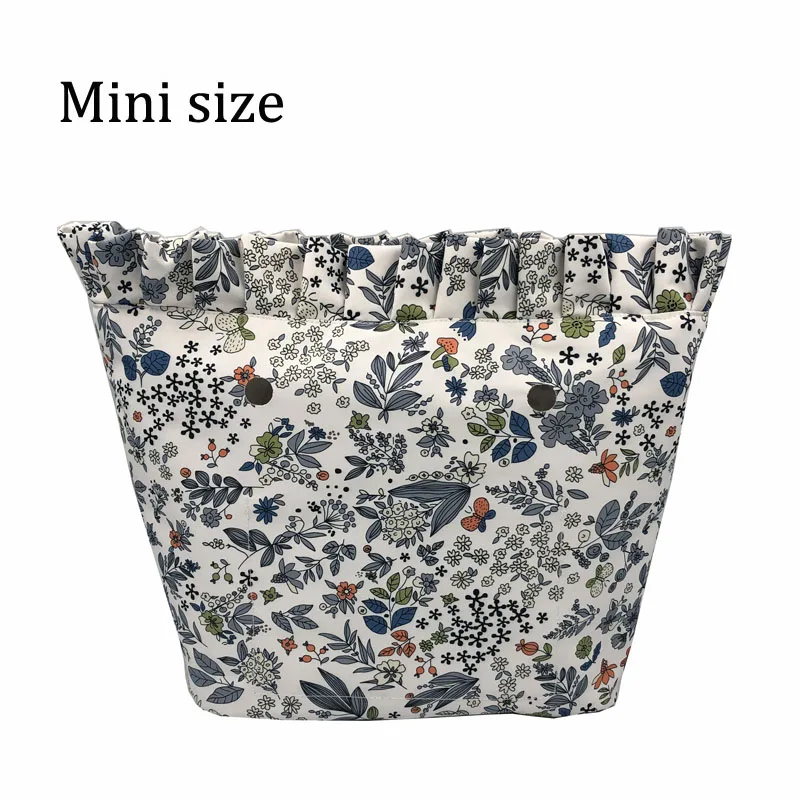 designer bags Floral Border Lining Colorful Print  Inner Zipper Pocket For Classic Mini Obag insert with inner waterproof coating for O bag wristlet corsage Totes