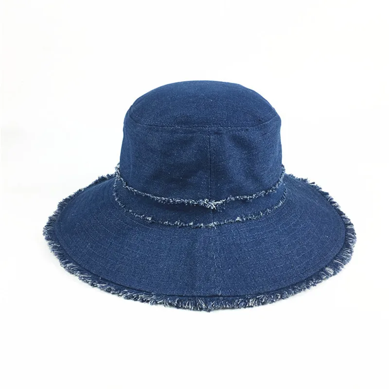 

Sun Denim Fabric Woman Bucket Hats Summer