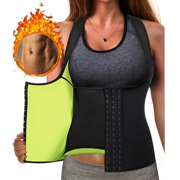 

High Quality Women Hot Sweat Neoprene Sauna Vest Weight Loss Tummy Fat Burner Slimming Shapewear Thermo Body Shaper Sweat Vest