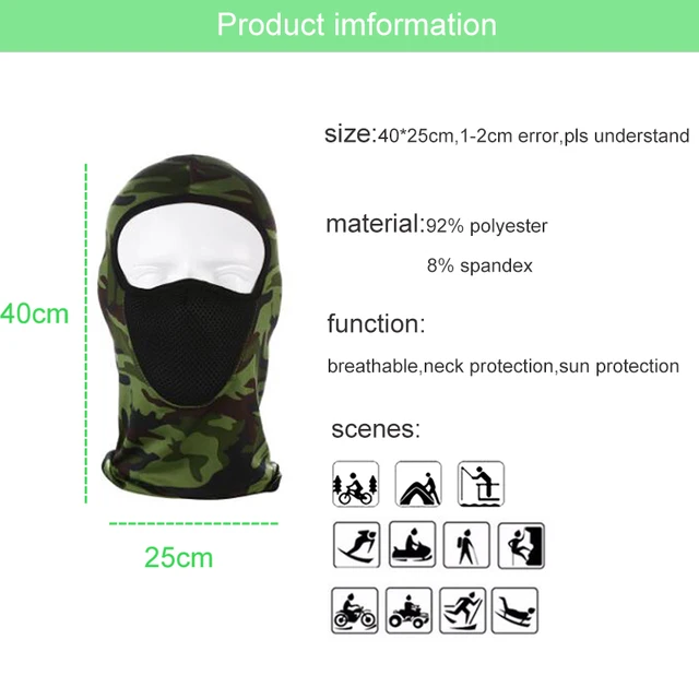 Zacro Outdoor Cycling Hooded Training Mask for Men Women Summer Sport Facemask Windproof Sunscreen Dustproof Bicycle Zacro Outdoor Cycling Hooded Training Mask for Men Women Summer Sport Facemask Windproof Sunscreen Dustproof Bicycle Ski Mask