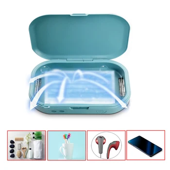 

UV Sterilizer Box LED UV Light Disinfect Box UV Dust Sanitizer Cleaner Disinfector for Cell Phone Pacifiers Watches