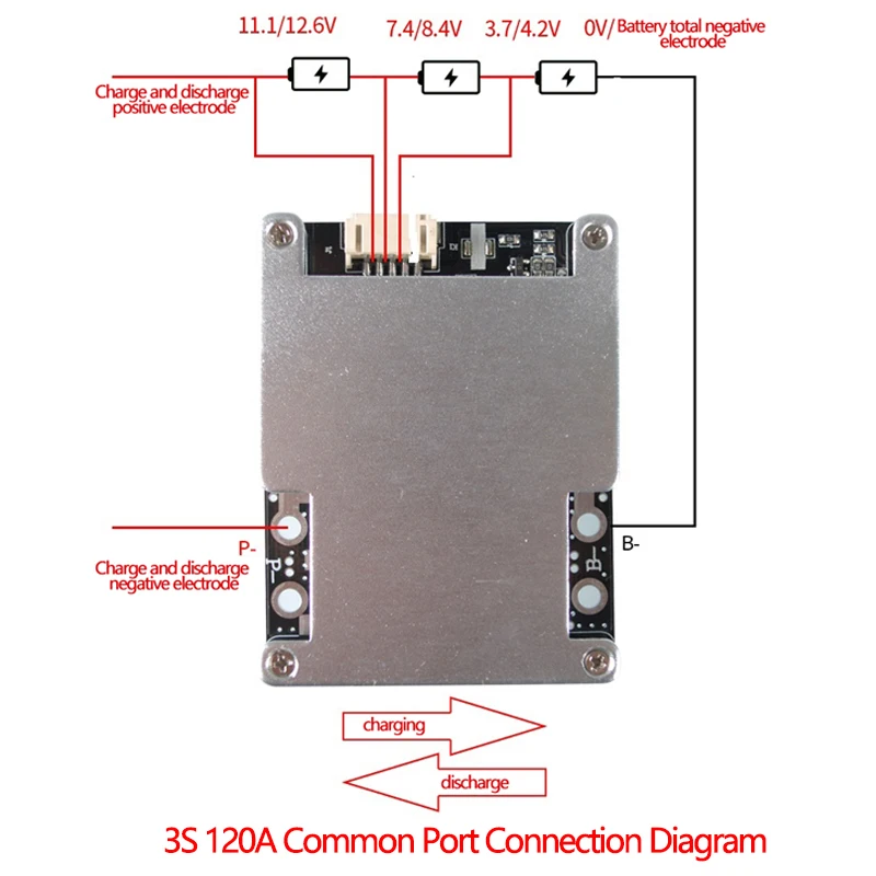 Balancer BMS 3S 4S 80A 100A 120A 160A 200A 3.7V 18650 Lithium Battery Power Protection Board Li-ion Charger 3S 4S BMS Balance