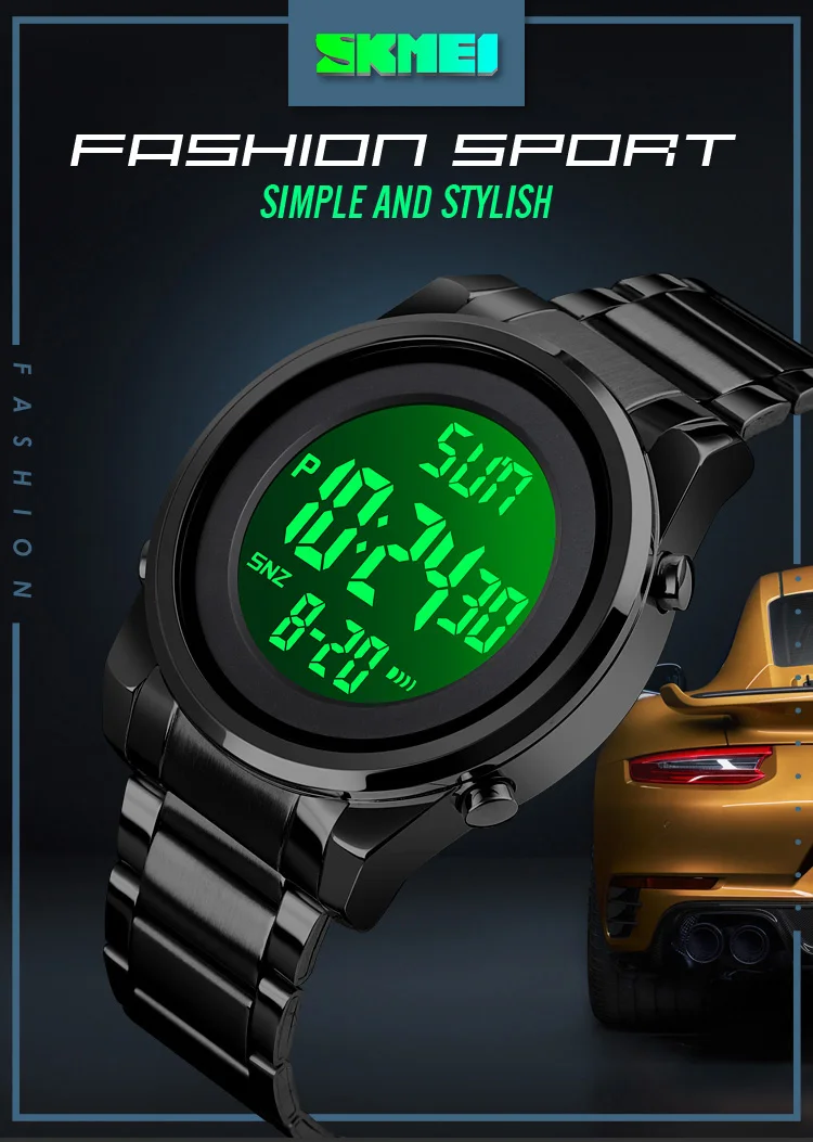 SKMEI Digital 2 Time Mens Watches Fashion LED Men Digital Wristwatch Chrono Count Down Alarm Hour For Mens reloj hombre 1611 most expensive digital watch