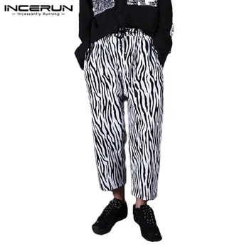 

INCERUN Fashion 3D Print Pants Men Elastic Waist Joggers Streetwear Loose Personality Casual Trousers Men Pantalones Hombre 2020