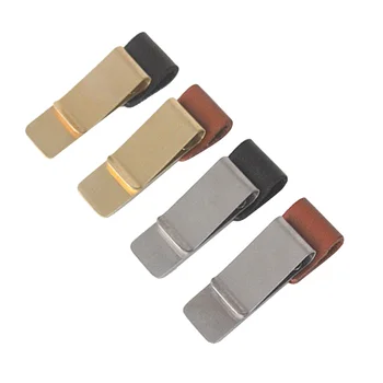 

4PCS Pen Clips Brass Durable Portable PU Leather Pen Clip Holder Pen Loop Pen Holder for Clipboard Journals Notebook