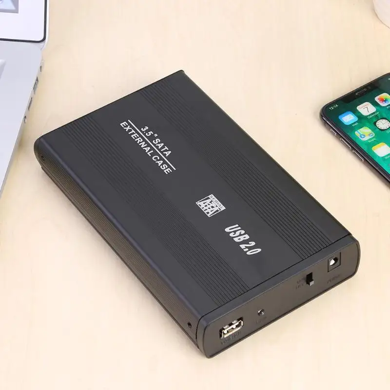 VKTECH 3,5 дюймов HDD чехол SATA к USB 3,0 2,0 внешний жесткий диск чехол док-адаптер 3," USB3.0 HDD корпус SSD Чехол Коробка
