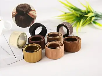 

200pcs Synthetic Wig Donut Headband Women Headwear Girl Magic Hair Bun Maker Bud Hair Band DIY Hairstyle Tool
