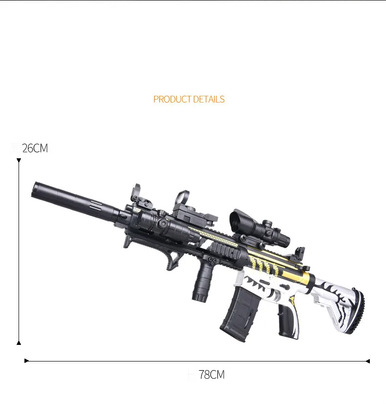 Горячая Распродажа ручная работа M416 Золотой Киль Кожа Жесткий водяной пистолет Рождественский подарок высокое качество большой электрический игрушечный пистолет детский подарок
