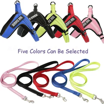 

Pet Harness Leash Set Soft and Comfortable Breathable Dog Harness with Reflective Strip and Metal Buckle Personalized Velcro
