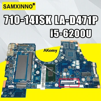 

For Lenovo YOGA 710-14ISK LA-D471P 5B20L47383 laptop motherboard with i5-6200U cpu UMA 100% tested work