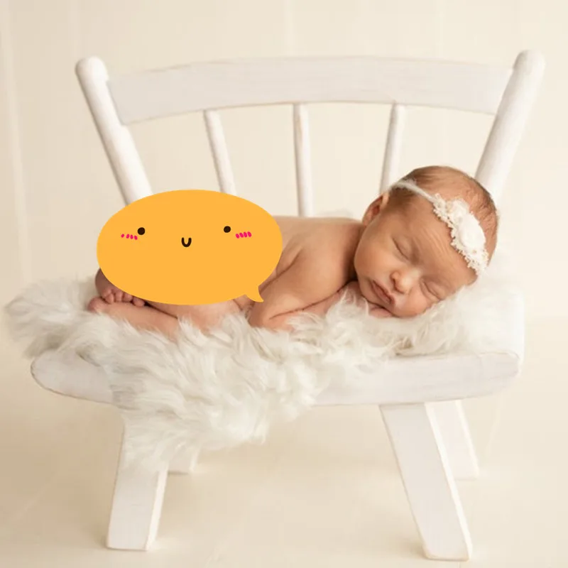Fotografia recém-nascido adereços cadeira de madeira cama